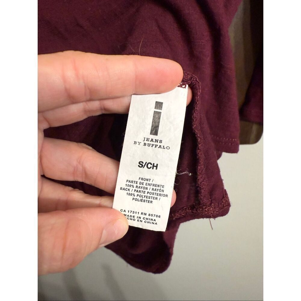 I Jeans by Buffalo maroon with mesh long sleeve t-shirt size Small - Picture 4 of 4